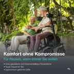 H1160 Arthritis Rollator mit Unterarmstützen Sitz und Rückenlehne Aluminium 10 Zoll Vollgummireifen höhenverstellbar bis 136 kg faltbar