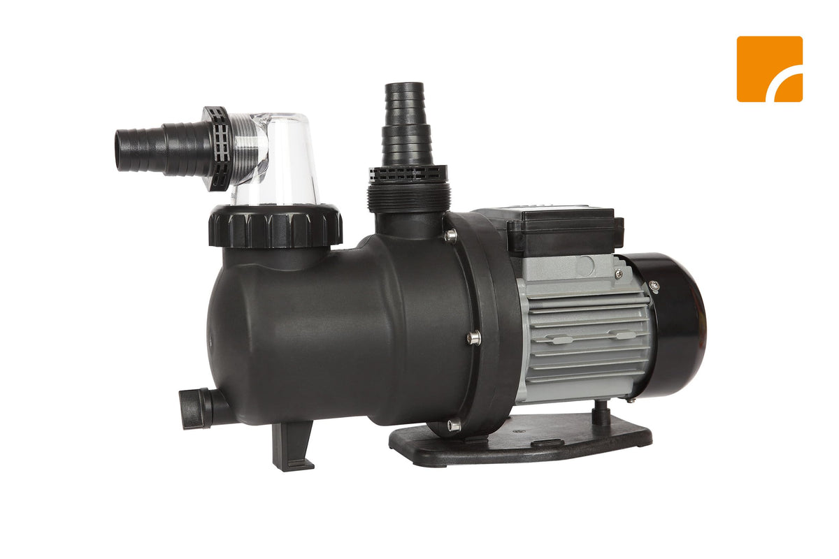 Filteranlage Comfort 75 7800 l/h für Pools bis 40000 l mit selbstsaugender Pumpe Vorfilter und Manometer 32/38 mm