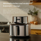 Heißluftfritteuse mit Keramikbeschichtung ICONIC SE601S 6,2L 7-in-1 1725W PFAS-freier Garraum Edelstahl