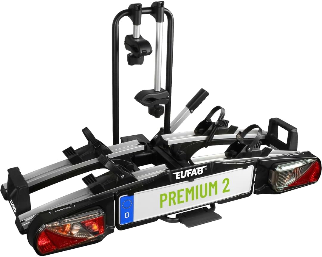 Fahrradträger Anhängerkupplung Premium 2 11521 für 2 Fahrräder E-Bike geeignet 60 kg klappbar abschließbar vormontiert
