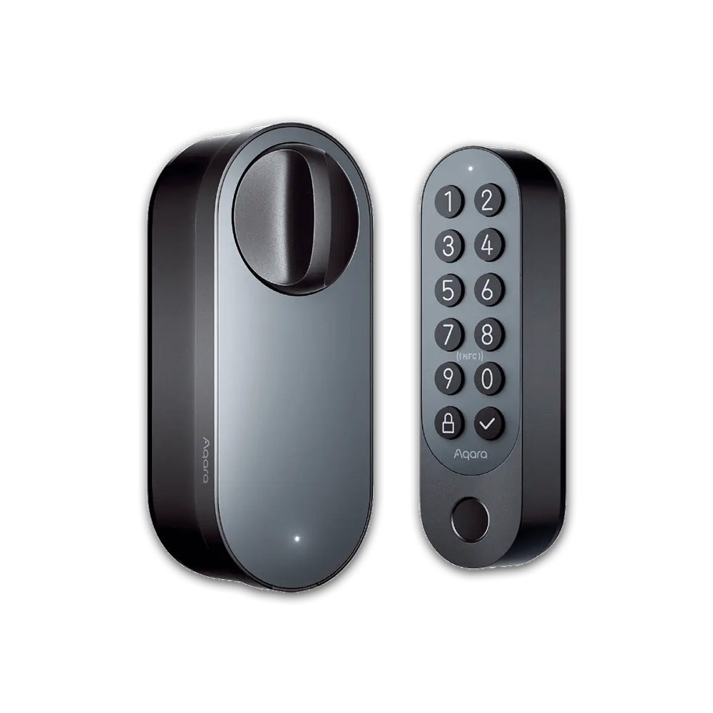 Smart Türschloss U200 mit Fingerabdruck Keypad Matter over Thread und Home Key Kompatibilität Schwarz