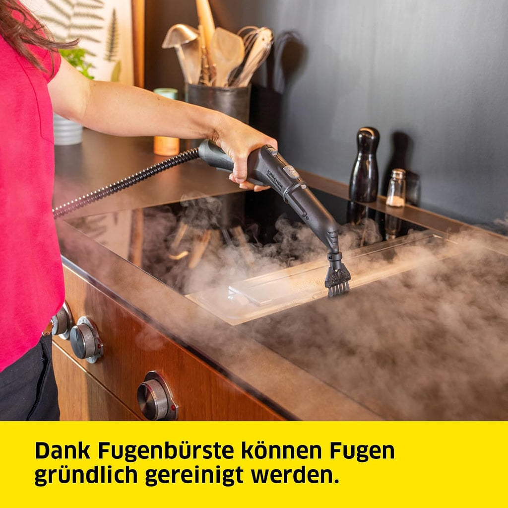 Dampfreiniger SC 4 Deluxe 4 bar 3 Min Aufheizzeit 1,8 l Tank 2200 W EasyFix Bodenreinigungsset mit Düsen