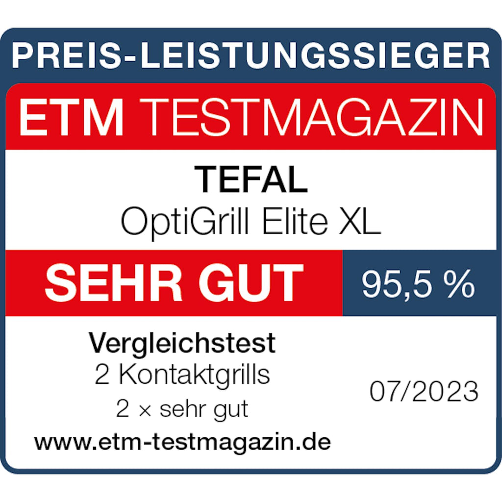 Kontaktgrill OptiGrill Elite XL GC760D 2200 W 16 Programme 800 cm² Grillfläche 44,4 x 34,3 x 18 cm