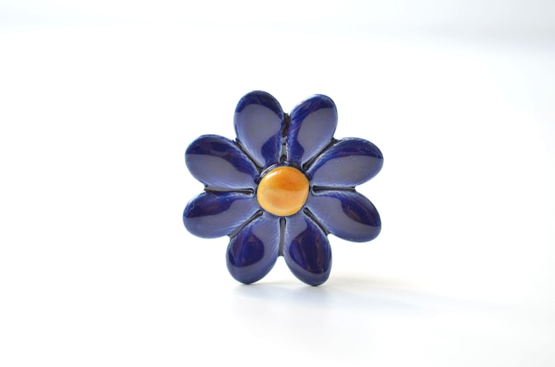 Keramik Gänseblümchen Blume Wohnkultur, 4 cm Durchmesser, 20 cm Stiel, 8 Farben