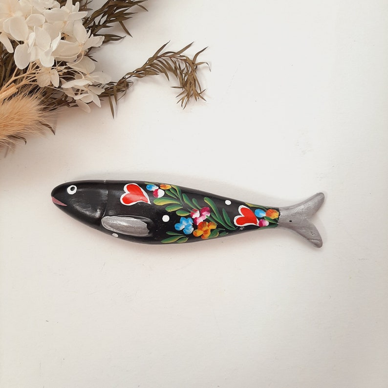 Keramiksardinen Hängesardine Handbemalt 14cm