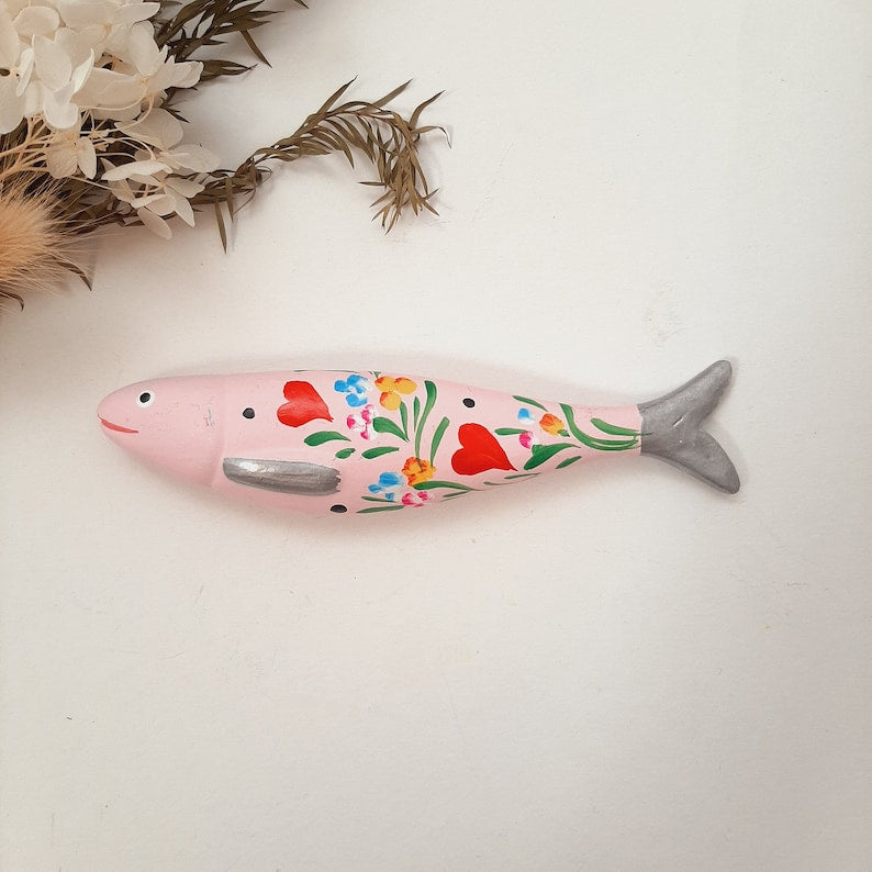 Keramiksardinen Hängesardine Handbemalt 14cm
