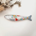 Keramiksardinen Hängesardine Handbemalt 14cm