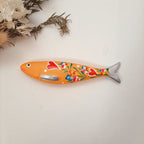 Keramiksardinen Hängesardine Handbemalt 14cm