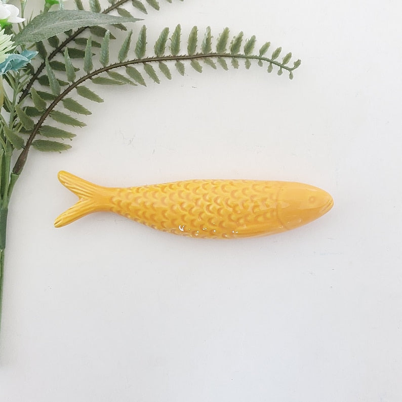 Keramik glasierte Sardine – Handgefertigte Hängedekoration (15-20 cm, verschiedene Farben)