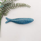 Keramik glasierte Sardine – Handgefertigte Hängedekoration (15-20 cm, verschiedene Farben)