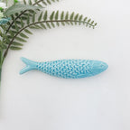 Keramik glasierte Sardine – Handgefertigte Hängedekoration (15-20 cm, verschiedene Farben)
