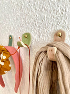 Keramik Wandhaken Lieblingshaken Handgefertigt Aufhänger für Haarbänder Schmuck Ketten Haarreifen Badezimmer Gesprenkelte Glasur