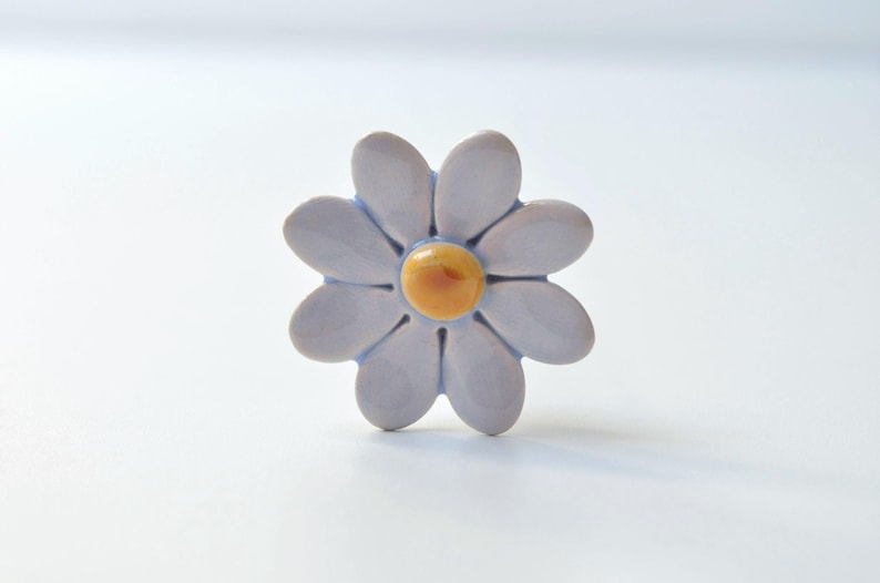 Keramik Gänseblümchen Blume Wohnkultur, 4 cm Durchmesser, 20 cm Stiel, 8 Farben