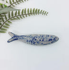 Keramik glasierte Sardine – Handgefertigte Hängedekoration (15-20 cm, verschiedene Farben)