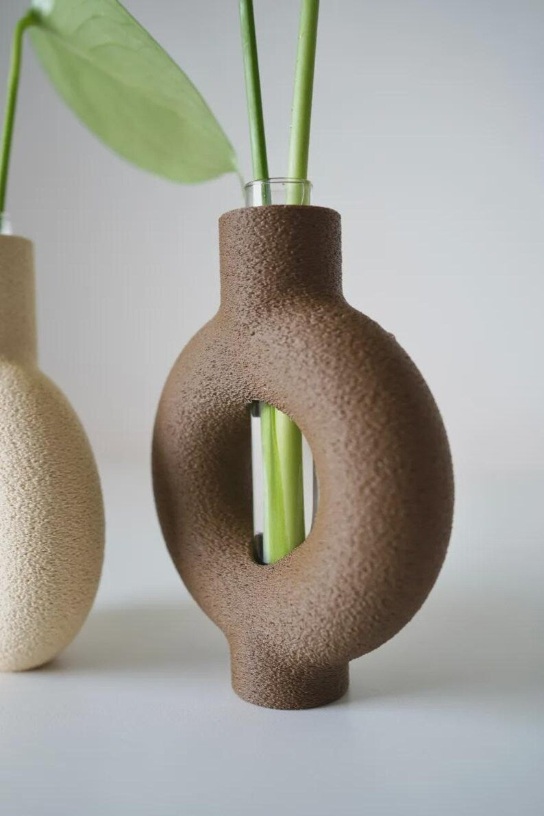 Minimalistische Wandvase für Pflanzenableger | Reagenzglashalter | Skandinavisch Japandi