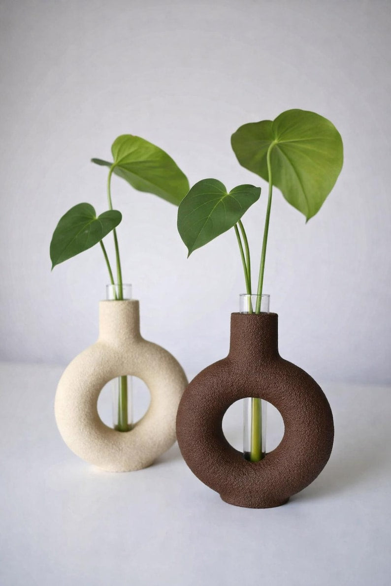 Minimalistische Wandvase für Pflanzenableger | Reagenzglashalter | Skandinavisch Japandi