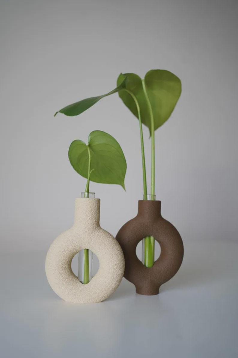 Minimalistische Wandvase für Pflanzenableger | Reagenzglashalter | Skandinavisch Japandi