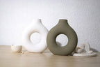 Donutvase XXL – Trockenblumen Vase im Skandi Stil, Minimalistische Deko Vase, 3 Größen, 3D Druck