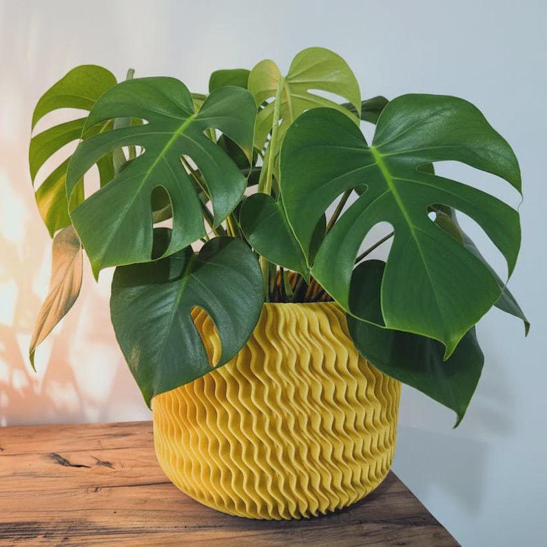 Moderner Blumentopf XXL - Geometrischer Pflanztopf aus PLA, Minimalistisches Design für Innen, 10-25cm