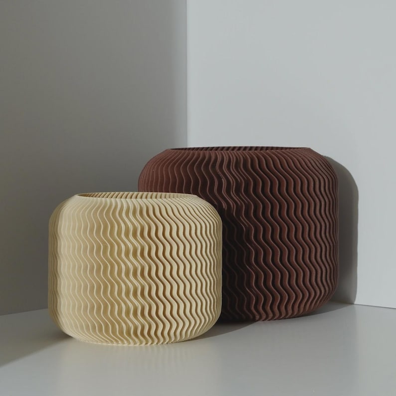 Moderner Blumentopf XXL - Geometrischer Pflanztopf aus PLA, Minimalistisches Design für Innen, 10-25cm