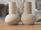 Gerippte minimalistische Vase Japandi Dekor 176-320mm