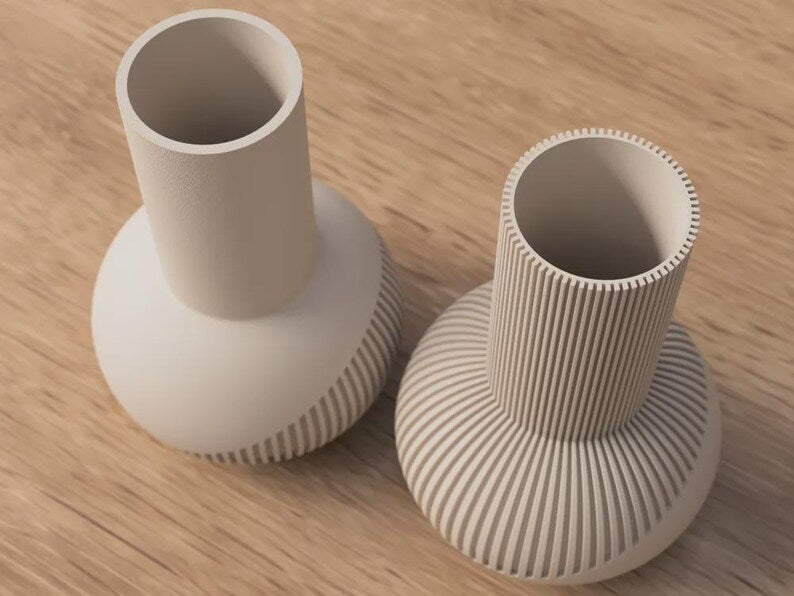 Gerippte minimalistische Vase Japandi Dekor 176-320mm