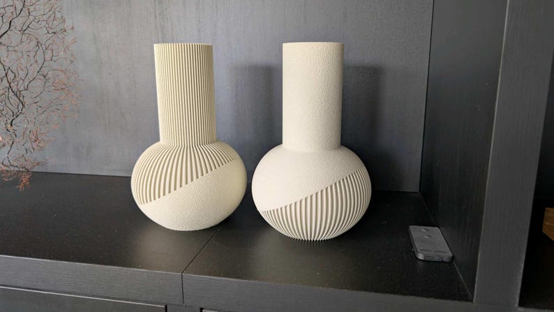 Gerippte minimalistische Vase Japandi Dekor 176-320mm