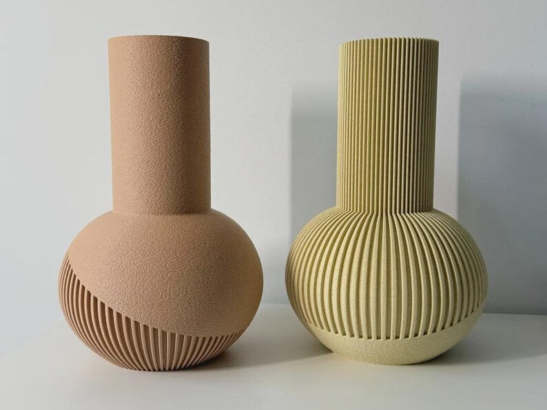 Gerippte minimalistische Vase Japandi Dekor 176-320mm