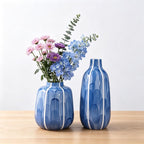Handgefertigte Keramikvase, moderne Blumenvase, glasierte Vase, minimalistisch, Tischdekoration