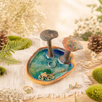 Keramik Pilz Trinket Tablett, Schmuck Catchall, Forestcore Eitelkeit Dekor