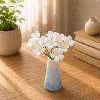 Vergissmeinnicht Keramikblumen, Blauer Blumenstrauß, Handgefertigter Blumendekor