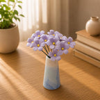 Vergissmeinnicht Keramikblumen, Blauer Blumenstrauß, Handgefertigter Blumendekor