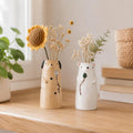 Keramik Bär und Hund Blumenvase, Tiervase, Wohnkultur