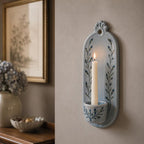 Keramik Wandkerzenhalter Handgemacht Stabkerzenhalter Powder Blue Botanisch