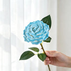 Keramik Rose handgefertigt, dekorativer Blumenstiel 10 cm Blütendurchmesser, Innenraum Dekoration