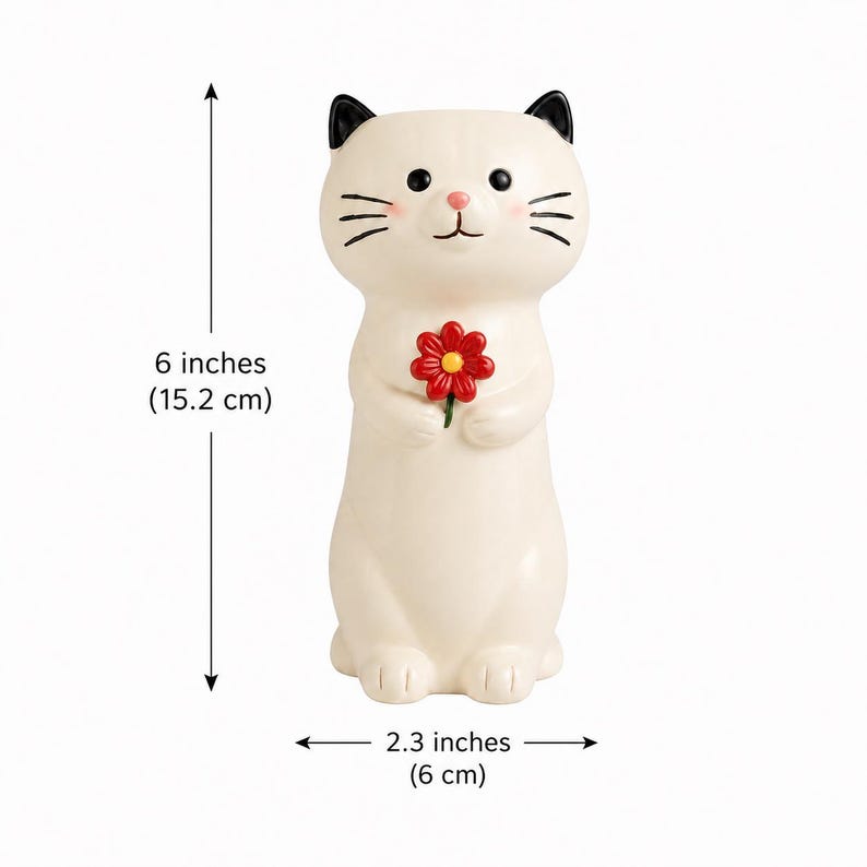 Harz Katzen-Blumenvase, Tier-Dekoration, Katzen-Geschenk