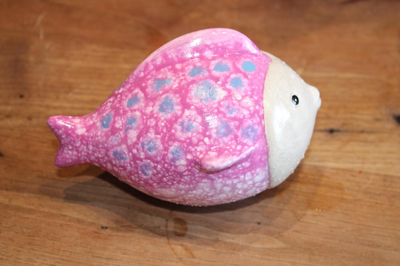 Keramik Schwimmfische für Miniteich, mittelgroß 13 cm & groß 19 cm