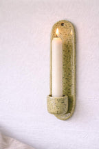 Keramik Wandkerzenhalter für Taper-Kerzen, Minimalistisch, Rustikal, 25,4 cm Höhe