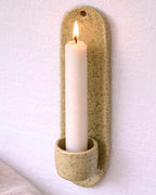 Keramik Wandkerzenhalter für Taper-Kerzen, Minimalistisch, Rustikal, 25,4 cm Höhe