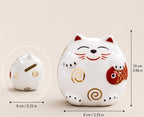 Keramik Glückskatze Sparschwein Maneki Neko Spardose Feng Shui Wohnkultur