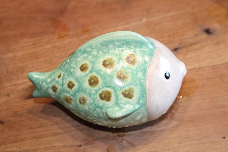 Keramik Schwimmfische für Miniteich, mittelgroß 13 cm & groß 19 cm