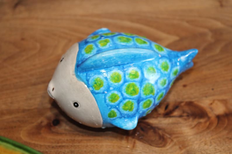 Keramik Schwimmfische für Miniteich, mittelgroß 13 cm & groß 19 cm