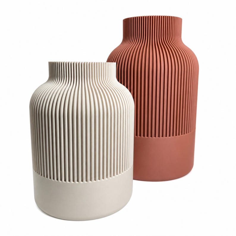 Moderne 3D-Druck Vase mit Matte Optik | Skandi Design