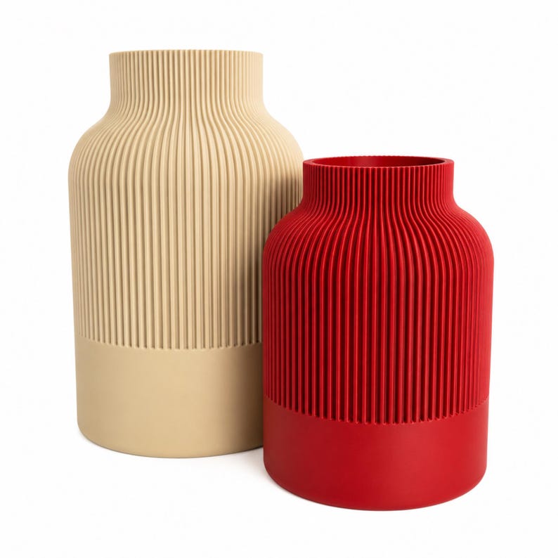 Moderne 3D-Druck Vase mit Matte Optik | Skandi Design