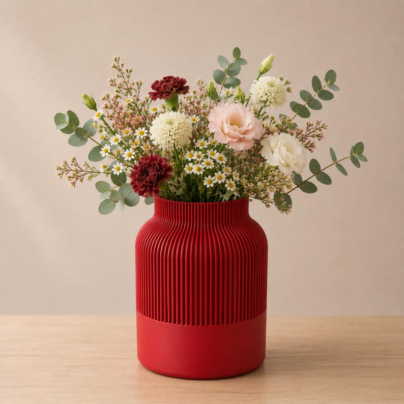 Moderne 3D-Druck Vase mit Matte Optik | Skandi Design