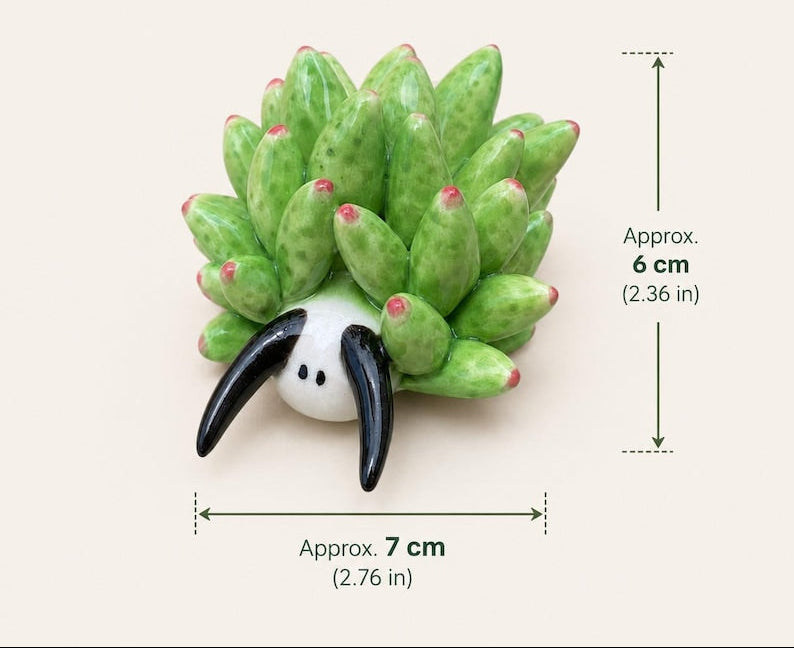 Keramik Blatt Schnecke Dekoration, Grüne Sukkulenten Tier Figur, Kleines Schreibtisch Ornament