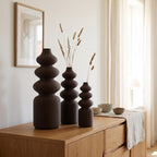 Nordic Vase FUZZY Skulptur-Vase in 5 Größen | Schlanke matte Vase für Trockenblumen