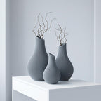 Bauchige Deko Vase mit schrägem Hals für Trockenblumen & Pampasgras