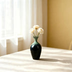 Handgefertigte Mini-Keramikvase, kleine Blumenvase, glasierte Keramik, 15,5 cm