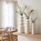 Nordic Vase FUZZY Skulptur-Vase in 5 Größen | Schlanke matte Vase für Trockenblumen